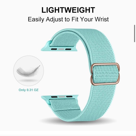 Stretchy Apple Watch band, teal NWOT - Picture 2 of 5
